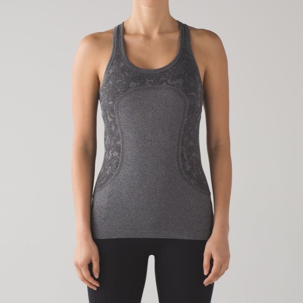 Lululemon Swiftly Tech Racerback- Heathered Black